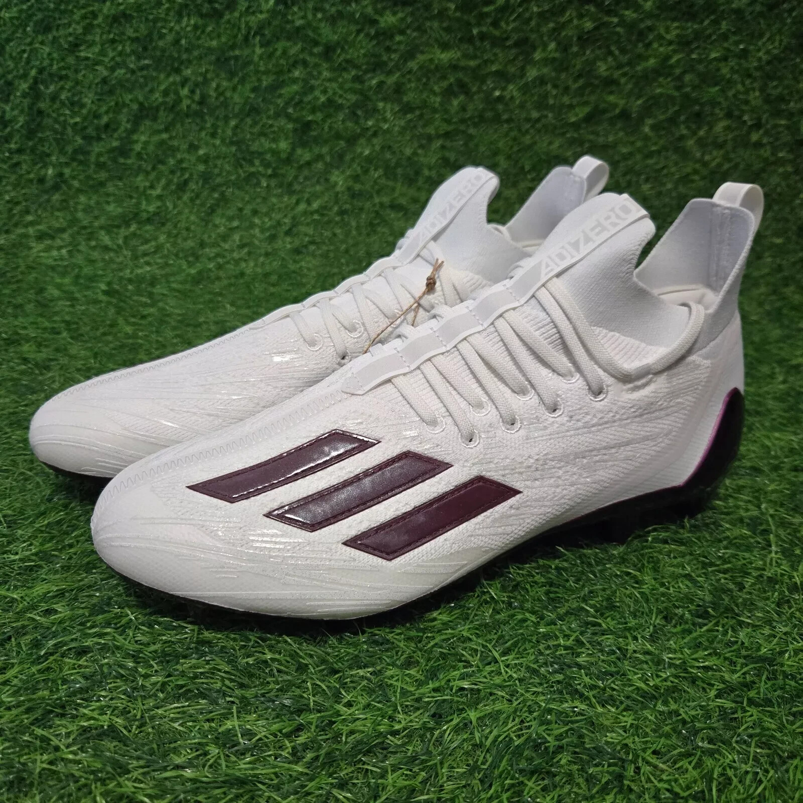 Футбольные бутсы Adidas Adizero Primeknit Белые бордовые HP8741 Мужские Размер 12