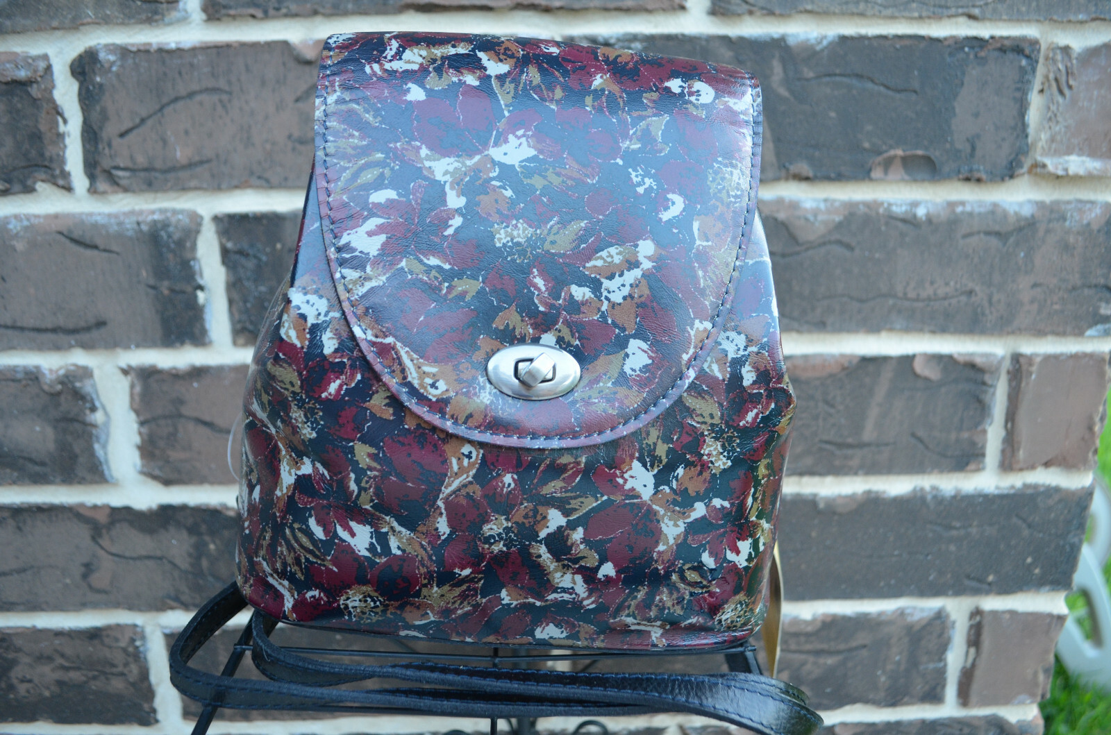 Patricia Nash Scarlet Bloom BELLISSIMI Floral Leather Convertible Backpack for sale online eBay
