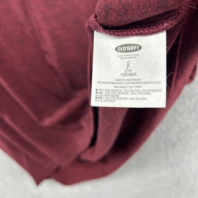 Haut Manches Longues Old Navy Femme - Taille XS - Bordeau Avec Dentelle - Occasion
