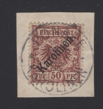 Dt. Kolonien, Karolinen 1899, Nr. 6 I, auf Briefst&uuml;ck, gestempelt mit Attest