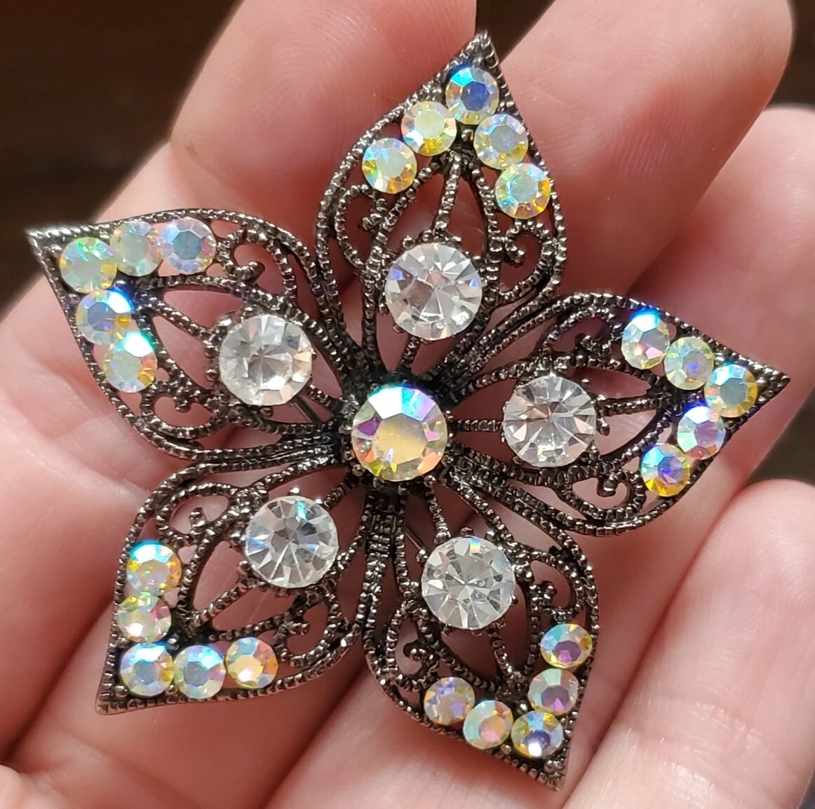 Rhinestone brooch large sale
