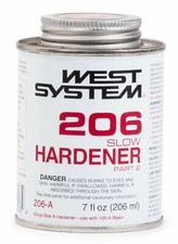 West Systems Slow Hardener 44 Pint High Strength Epoxy Clear Curing Agent 206A