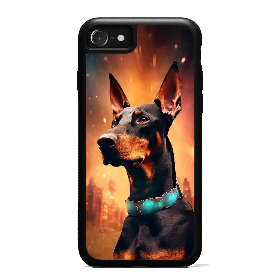Computadora Doberman Hero negra para Apple iPhone Google Motorola Moto Foto 3 de 4