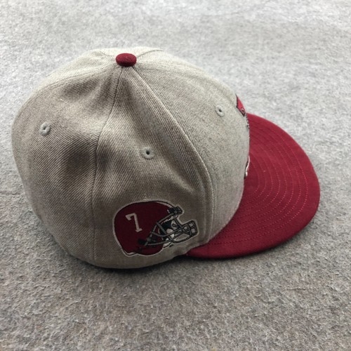 Alabama Crimson Tide Hat Cap Fitted 7 3/8 Embroidered Logo Gray Red Helmet Logo - Picture 10 of 12