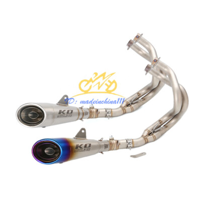 For Kawasaki Ninja 650 Z650 ER6N 2012-2023 Full System Exhaust Tips Front Pipe