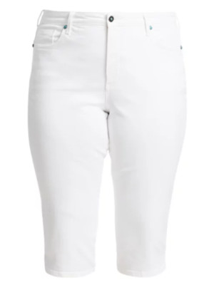 New NYDJ Optic White Plus Size Skinny Capri Jeans Size 20
