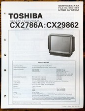 Toshiba CX2786A CX29862 TV / Television Service Manual Original 