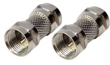2 x Connecteur raccord coupleur fiche F mâle-mâle coaxial satellite  antenne tv 