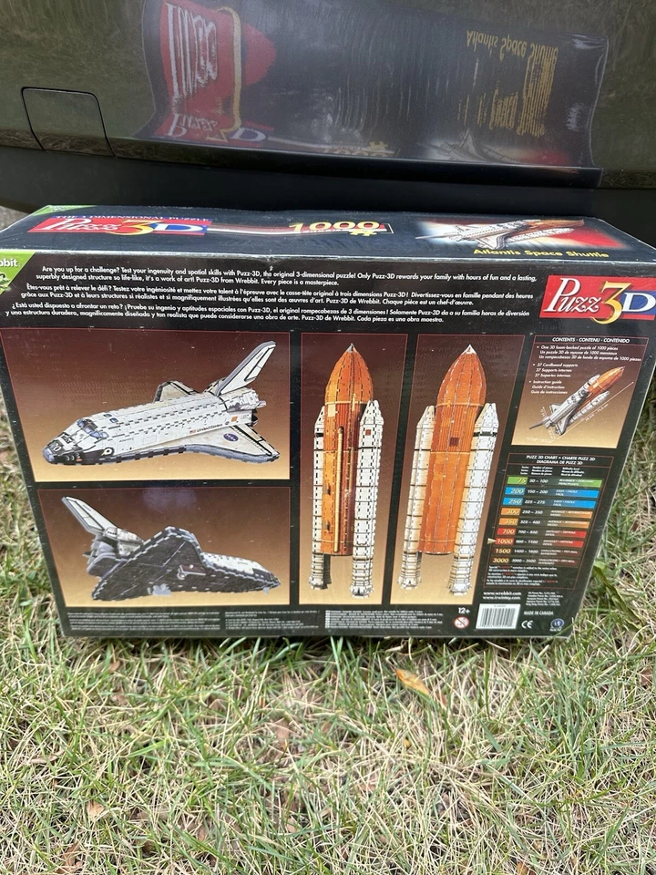 Puzz3d Wrebbit 3D Puzzle Atlantis Space Shuttle EXPERT Sealed 1000 Pieces new - Image 2 of 4