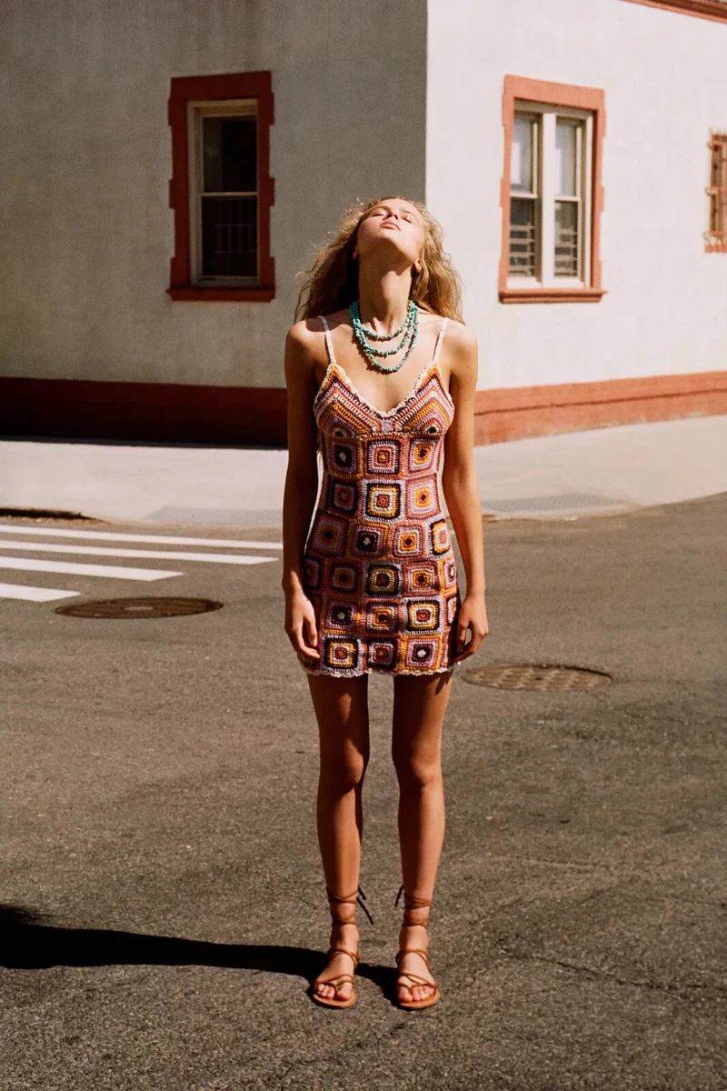 Zara top crochet dress