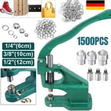 Ösenpresse Set Ösenzange 1500-tlg Ösen 6mm/10mm/12mm Ösenwerkzeug Nietmaschine