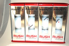 NEW - Box of 12 Pinnacle Rush For Distance White Golf Balls - 4 Packs of 3 Each