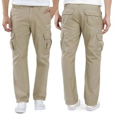 Herren Cargo Hose  100% Baumwolle Freizeithose Loose Fit Arbeitshose Regulär Fit