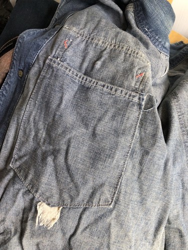 Giacca Jean Coat PAY DAY JC Penny Vintage anni '60 Effetti Di Denim Cappotto Core Taglia Large - Foto 10 di 11
