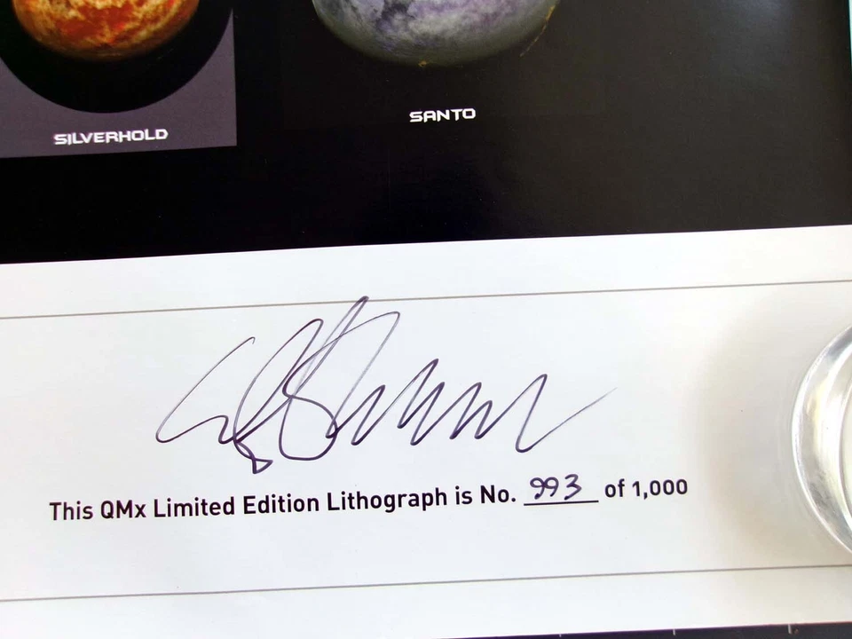 Póster artístico firmado por Serenity Worlds of the Alliance Quantum Mechanix QMX Firefly Foto 3 de 4