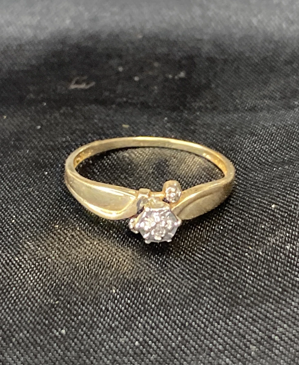 10k Gold Ring size 6.5 Engagement Ring 1.6G