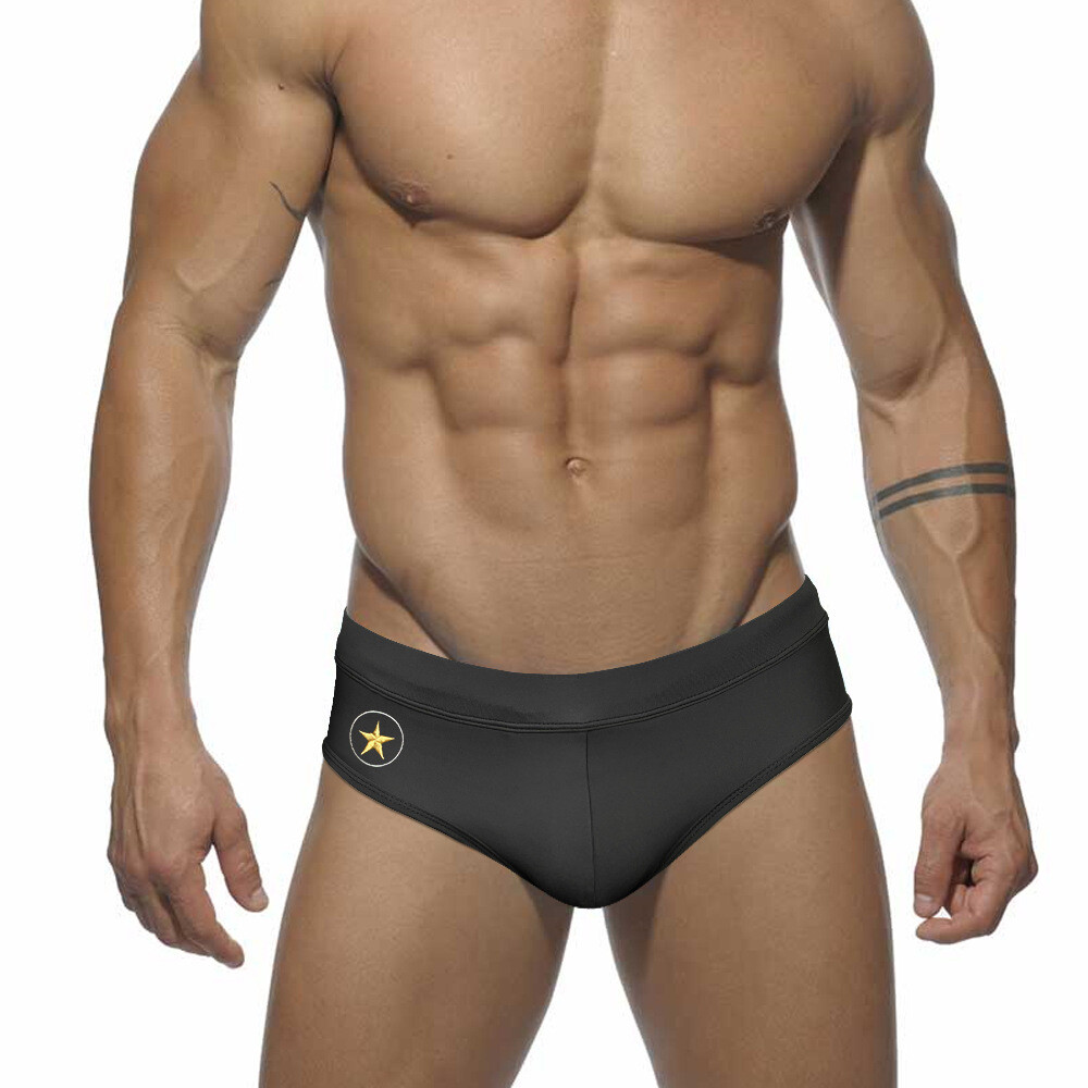 Men's Casual Swimming Trunks Triangle Quick Dry Sexy Low Waist Bathing Suits
