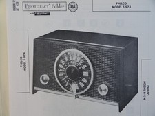 Original Sams Photofact Manual PHILCO F-974 426
