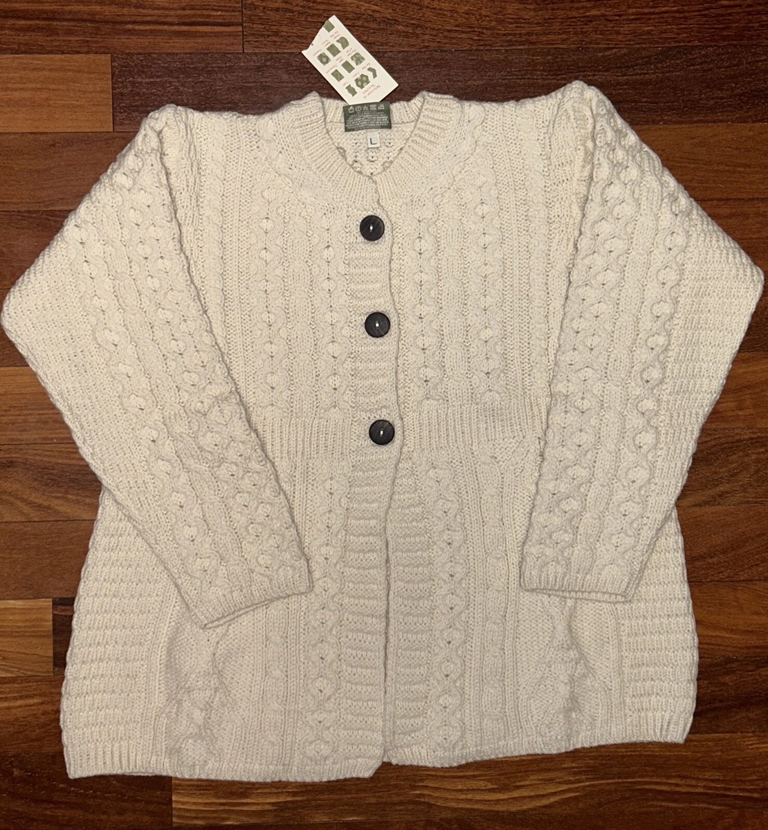Carraig Donn Red 100% Irish Merino Wool A-Line Cardigan Sweater