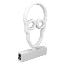Letreros de neón luces nocturnas con base de pie calavera luz LED de neón para dormitorio EE. UU.