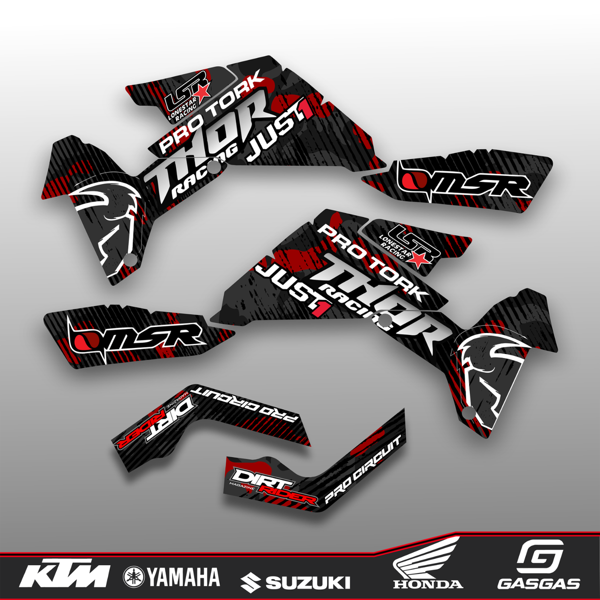 Kit Autocollants Graphiques Pour Suzuki LTR 450 (2006-2014) - Personnalisation Gratuite