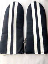 Vtg 70s Striped Lined Snowmobiling Snowmobile Womens Mittens Gloves Japan Sz M L