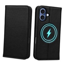 Wallet Case for iPhone 17 6.3", Genuine Leather Flip Folio Case Compatible