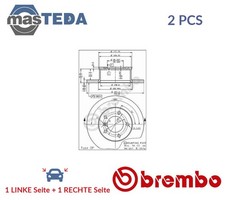 08544410 BREMSSCHEIBEN SATZ VORNE BREMBO 2PCS NEU OE QUALITÄT