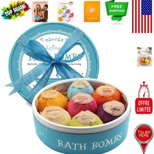 Delightful Handmade Bath Bombs Gift Set - 7 Soothing Scents for Family Friends