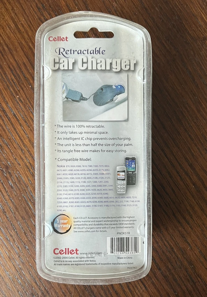 Cellet Retractable car charger Nokia OLDER PHONES - Image 2 of 3
