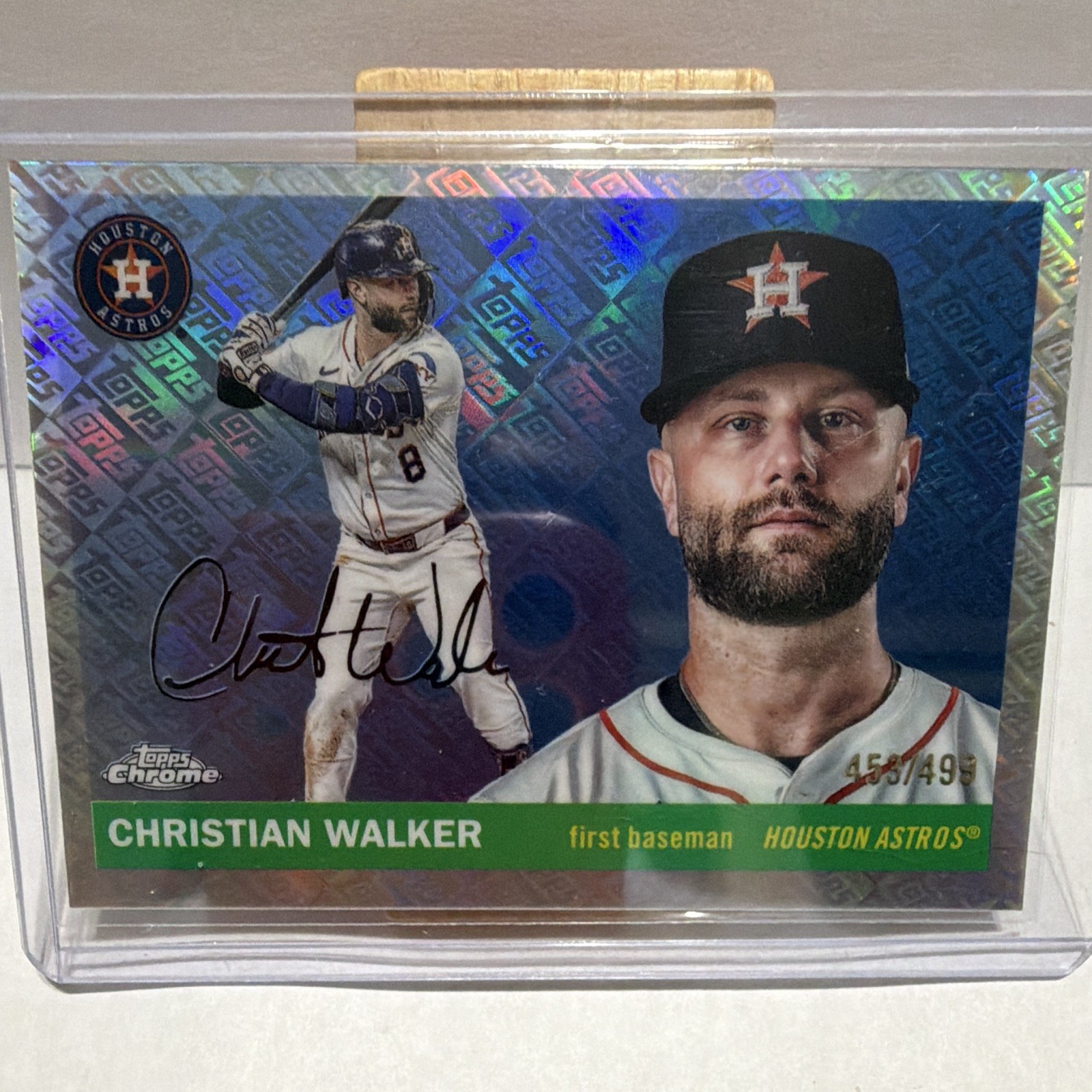 2025 Topps Chrome Platinum Logo Fractor Christian Walker #158 Astros 453/499