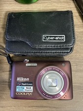 Nikon COOLPIX S4100 14.0MP Digital Camera Plum With Battery No Charger
