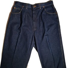 VINTAGE LEE JEANS sz 18 Tapered Leg Pleated Retro 1980's Union Made in USA