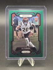 2023 Panini Prizm - Rookies DJ Turner #319 Green Prizm (RC)