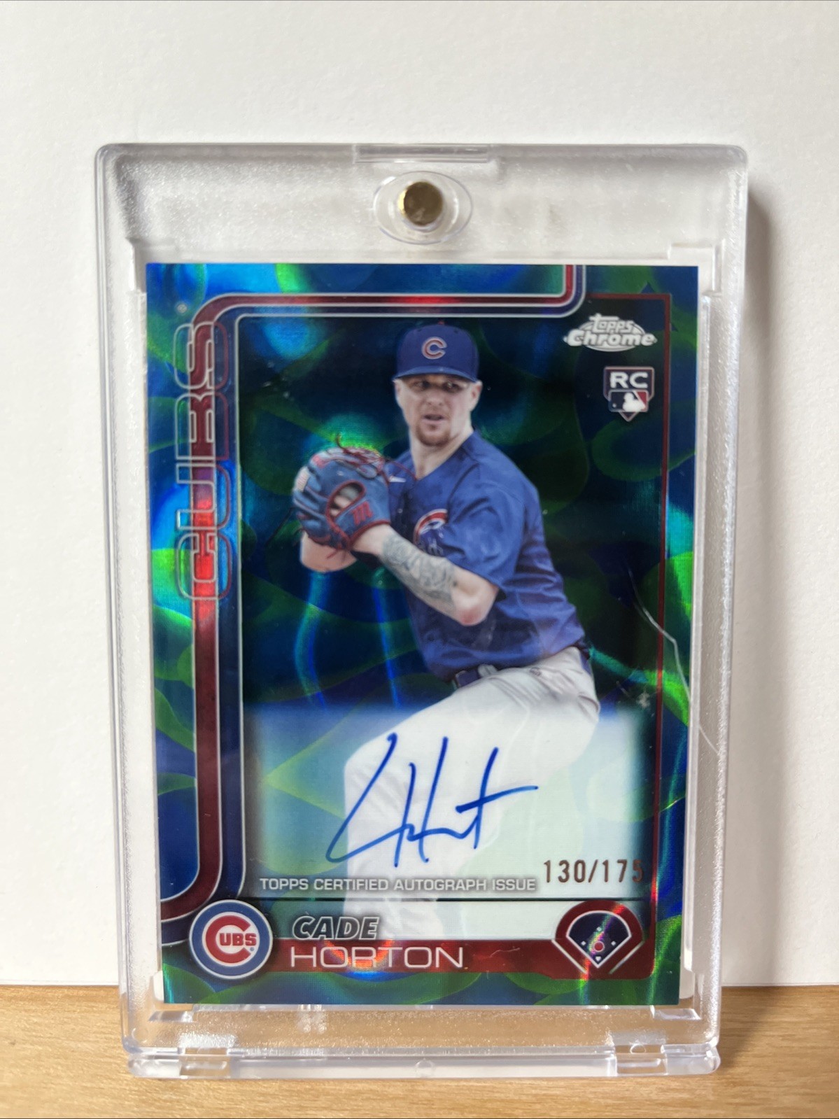 CADE HORTON rookie auto/175 Blue& Green Lava Lamp Refractor #RA-CH (AU,RC
