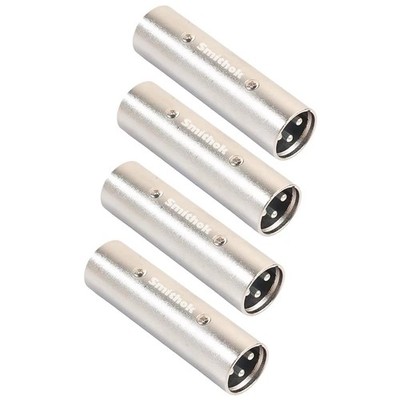 Smithok 4 Pack 3-Pin XLR Adapter, XLR Male to Male