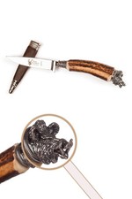 Trachtenmesser Hirschfänger echt Horn Stahlklinge M004 Keiler Lederhose