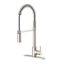 New Gerber The Foodie Single Handle Pre-Rinse Pull-Down Kitchen Faucet D451388SS