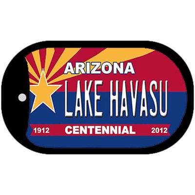 Lake Havasu Arizona Centennial Novelty Metal Dog Tag Necklace 2'' x 1''