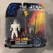 Star Wars Crowd Control Stormtrooper Deluxe 1996 Kenner Action Figure New