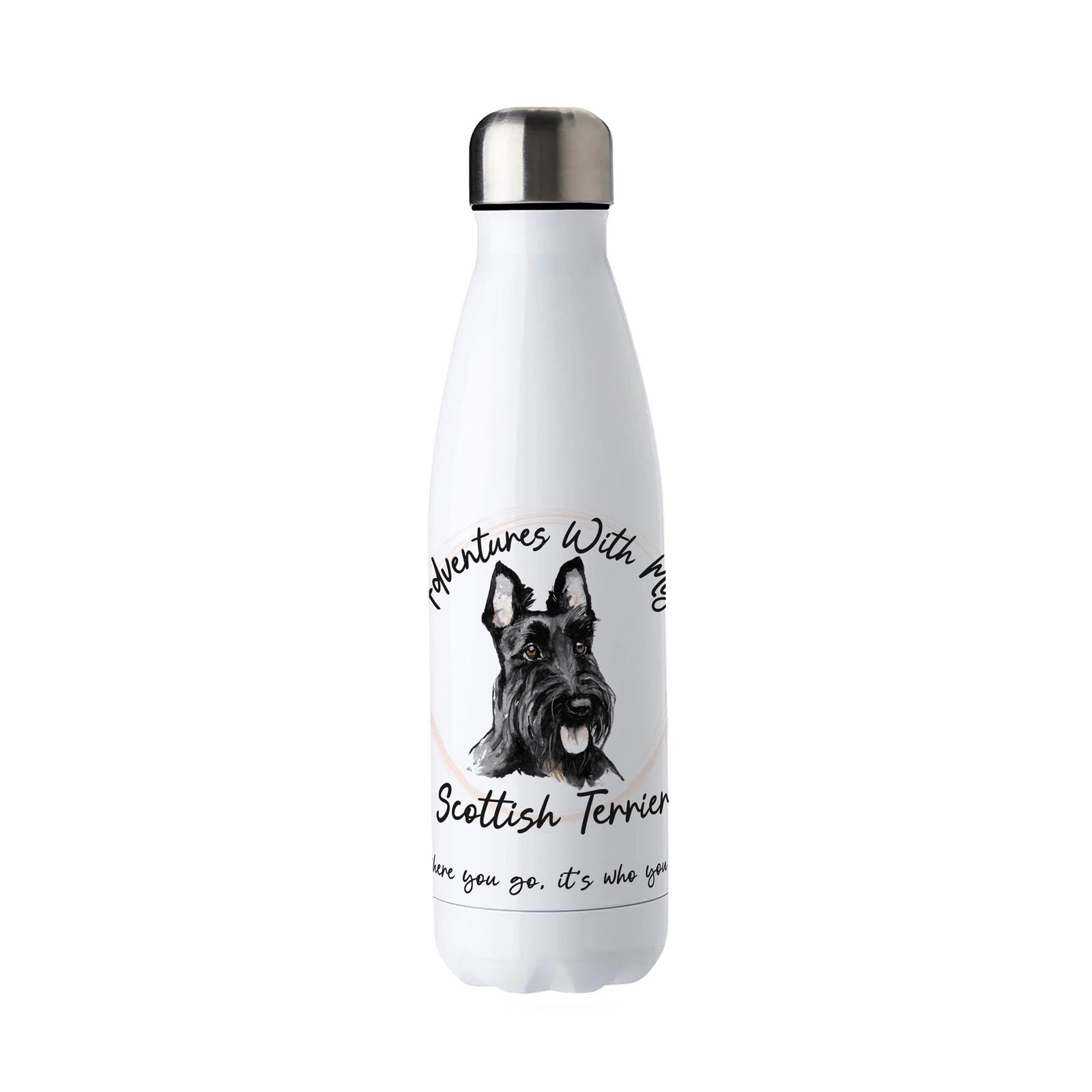 Adventures with My Scottish Terrier Metal Water Bottle Gifts for Dog Lovers