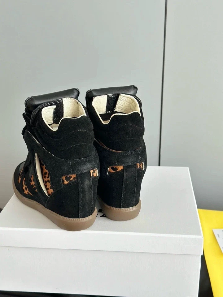 Isabel Marant вдохновленный гепард печать 1:1 похожий на танкетке кроссовок обуви высоты верхнего - Изображение 4 из 4