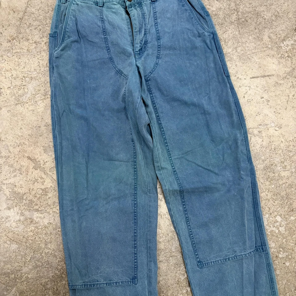 Pantalones Patagonia De Colección Para Hombres 32 Azul Teal Ropa de Trabajo Doble Rodilla Sin Logotipo de Nieve RARO Foto 3 de 4
