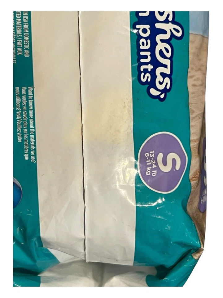 Одноразовые плавки Pampers Splashers размер S (13-24 фунта) 20 штук нераспечатанная сумка - Изображение 4 из 4