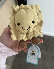 Jellycat Amuseables ravioli Soft Toy Beige/Brown Small With Tags