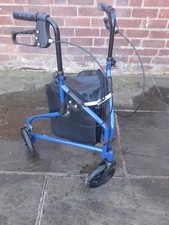 Walker Aid 3-Wheel Disability Brakes Lightweight, Adjustable Hand Height