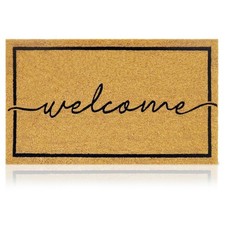 Welcome Classic 4 - 17"x29" - Coir Door Mat with Heavy Duty Backing - Welco...