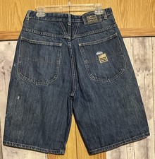 Marithe Francois Girbaud Denim Med Blue Shorts Men Sz 32 Distressed Y2K Vintage