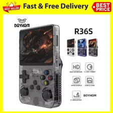 128G R36S Retro Handheld Video Game Console Linux System 3.5 Inch IPS Pro