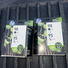2 HP 98 95 Combo Pack Tri-Color + Black Ink Cartridge (EXP 08/2017 SEALED NEW